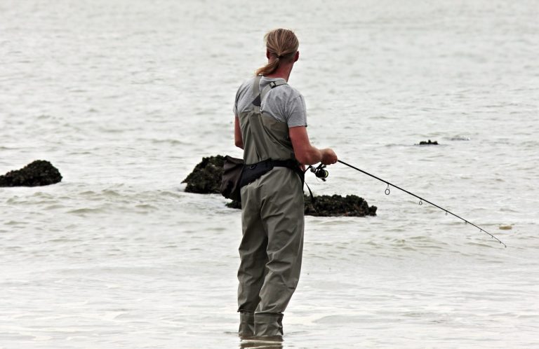 angler, fishing, north sea