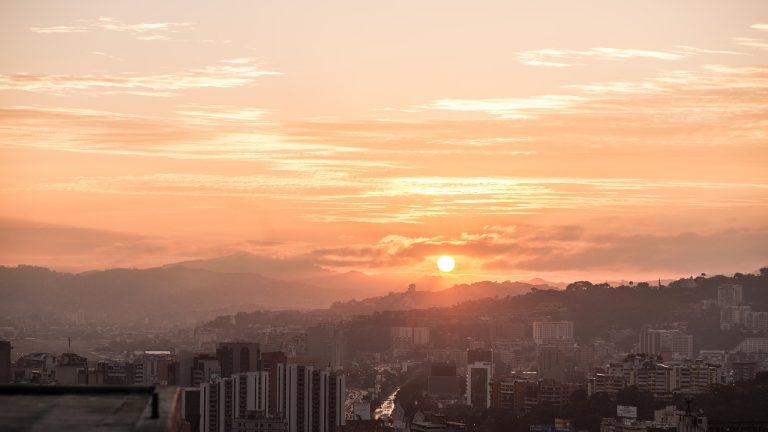 caracas, venezuela, sunset