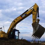 excavator, construction vehicle, construction site