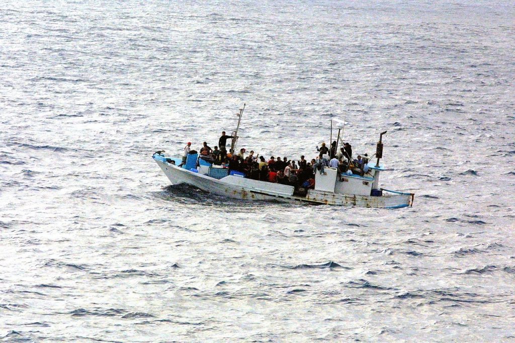 boat, water, refugee