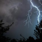 photograph of lightning strike