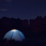 white dome tent in chiaroscuro photography