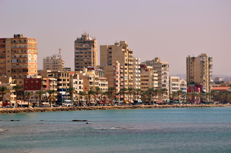 city, sea, backdrop