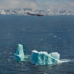 glacier on sea