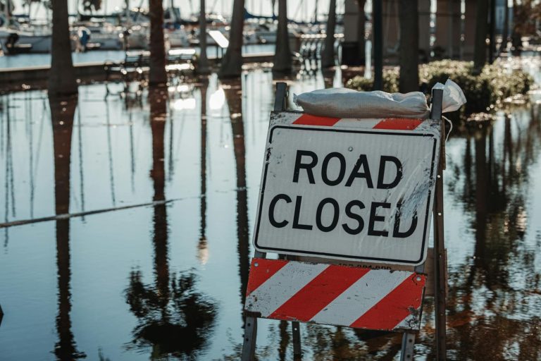 Road Closed Signage on Street