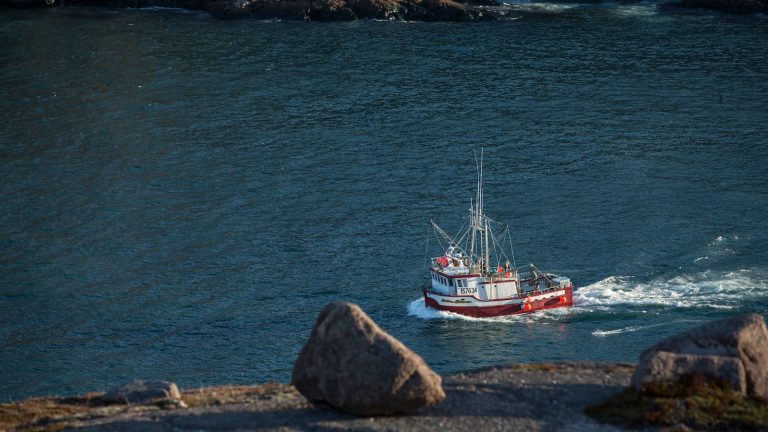 Boat Moving on Water Near Rock