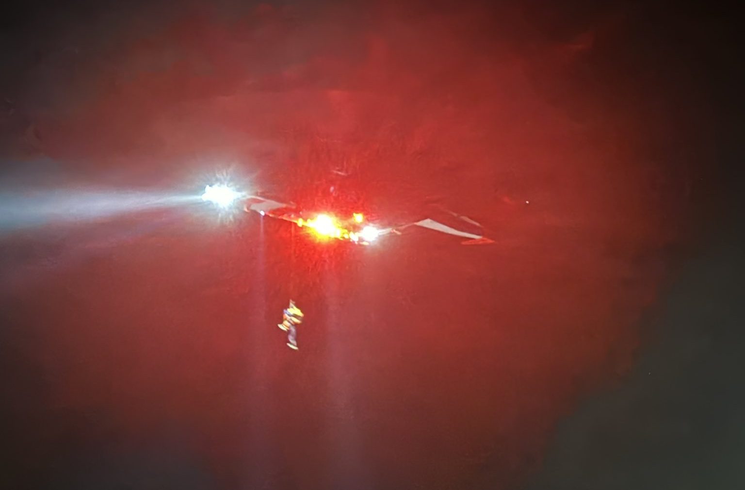 Et helikopter fra en redningsaksjon i Lindesnes