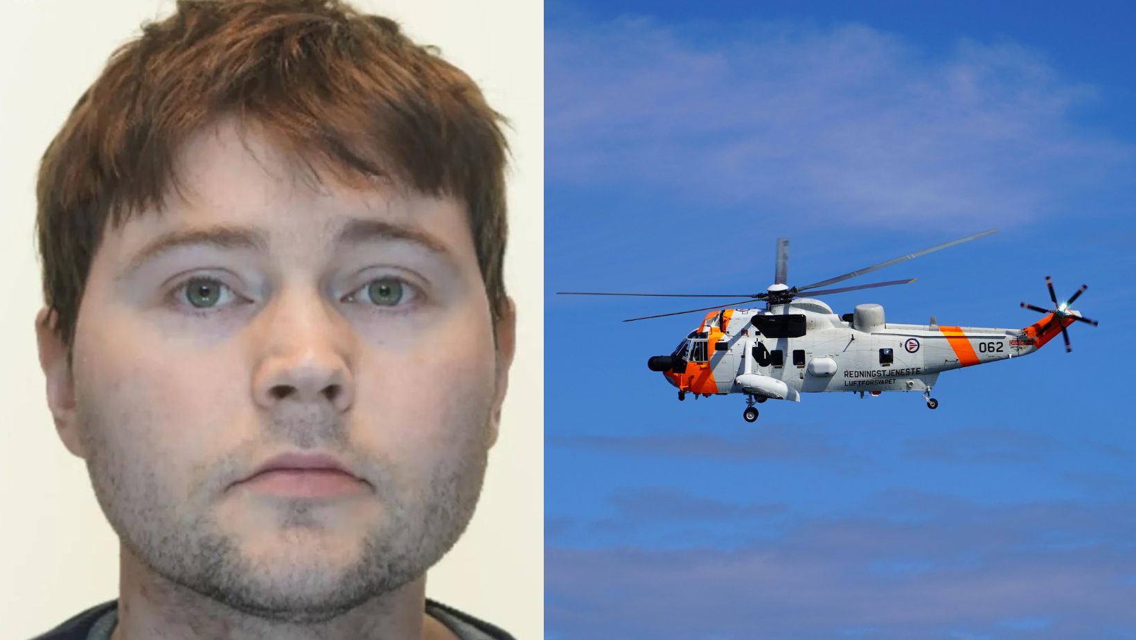 Savnet mann og en helikopter