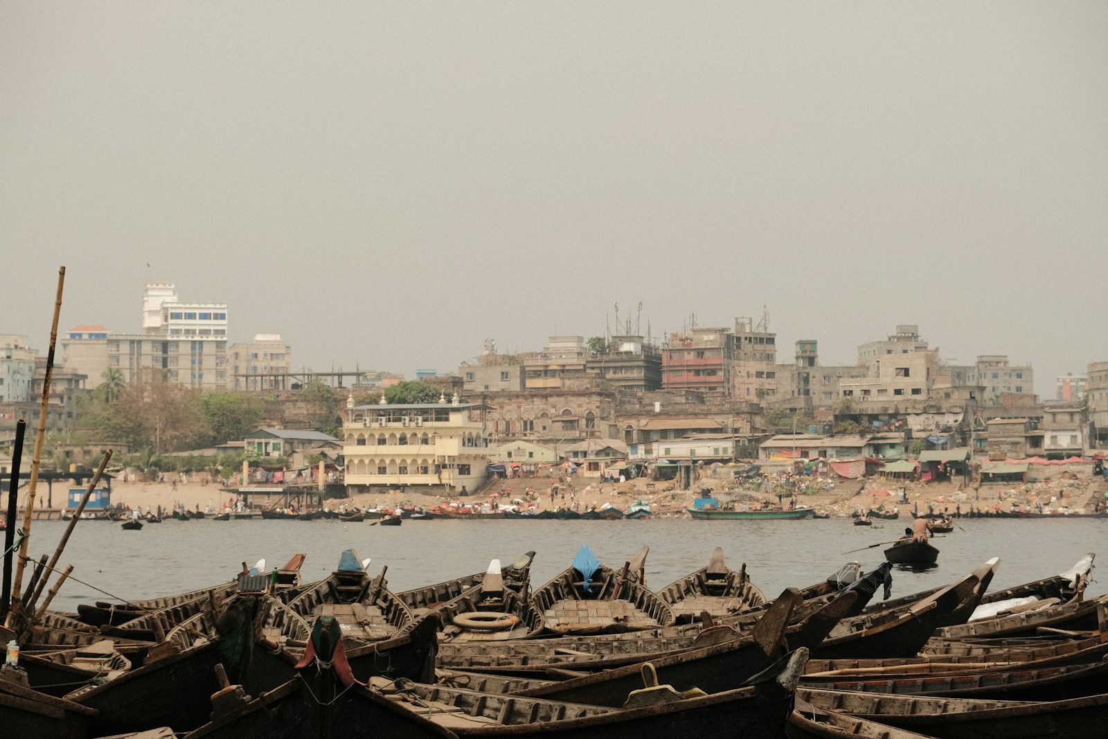 a bunch of boats that are sitting in the water