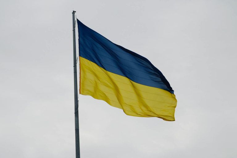 Det nasjonale flagget til Ukraina