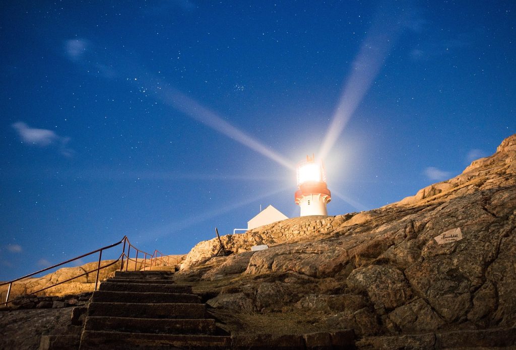 Flott kveld hos Lindesnes fyr