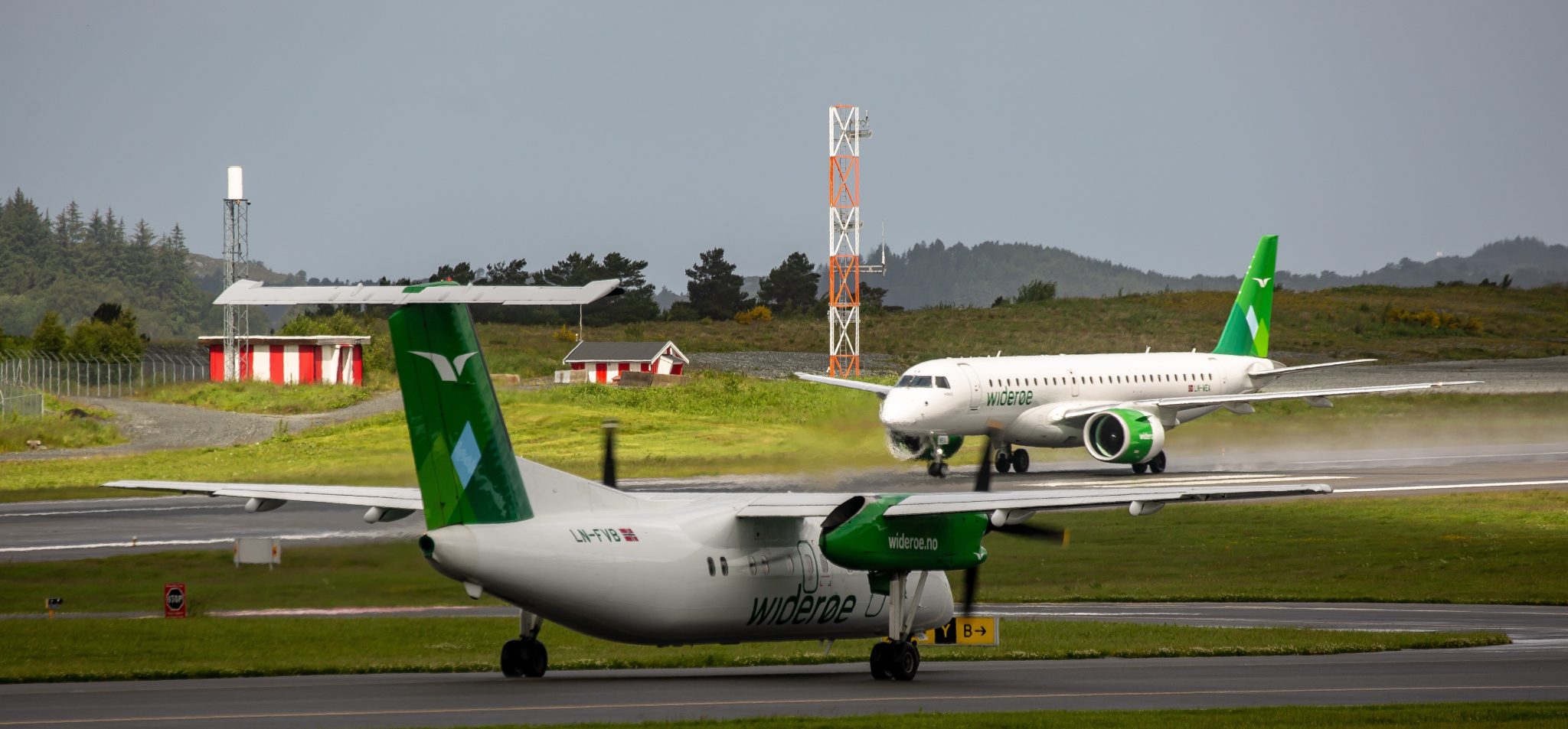 To fly fra Widerøe er på en flybane