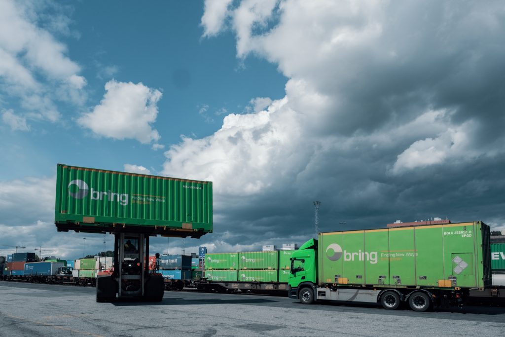 Flere grønne containere