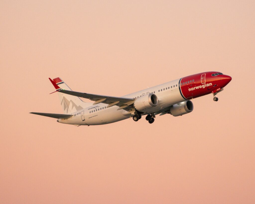 Et fly som eies av Norwegian